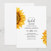 Lichte zonnebloemen Vrijgezellenfeest minimalistis Kaart (Voorkant / Achterkant)