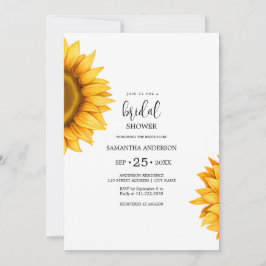 Lichte zonnebloemen Vrijgezellenfeest minimalistis Kaart