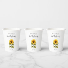 Lichte zonnebloemen Vrijgezellenfeest minimalistis Papieren Bekers