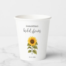 Lichte zonnebloemen Vrijgezellenfeest minimalistis Papieren Bekers