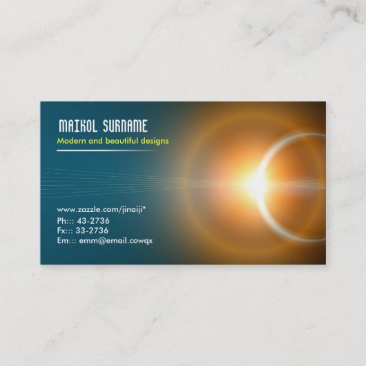 lichtelegant visitekaartje (Voorkant)