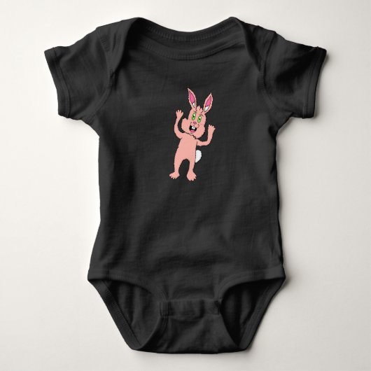Lichtelijk Griezelige Konijn Baby Top (Voorkant)