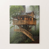 Lichten aan in boomhut legpuzzel (Verticaal)