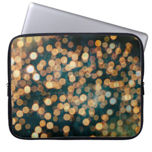 lichten backgrondabstract, achtergrond, zwart, ond laptop sleeve