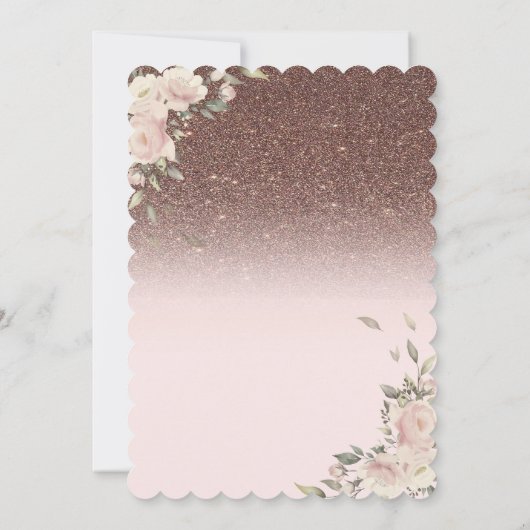 Lichten, bloemen glitter vlinders 65e verjaardag kaart (Achterkant)