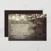 Lichten boom bruiloft wensend goed rustieke kaarte informatiekaartje (Voorkant / Achterkant)