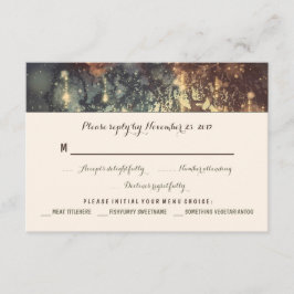 lichten boom romantische bruiloft RSVP kaarten Kaartje