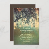 Lichten Boom takken Bruiloft Details invoegen Informatiekaartje (Voorkant / Achterkant)