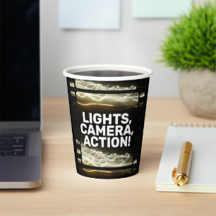LICHTEN, CAMERA, ACTIE! PAPIEREN BEKERS