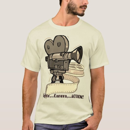 Lichten, camera,... ACTIE! T-shirt (Voorkant)