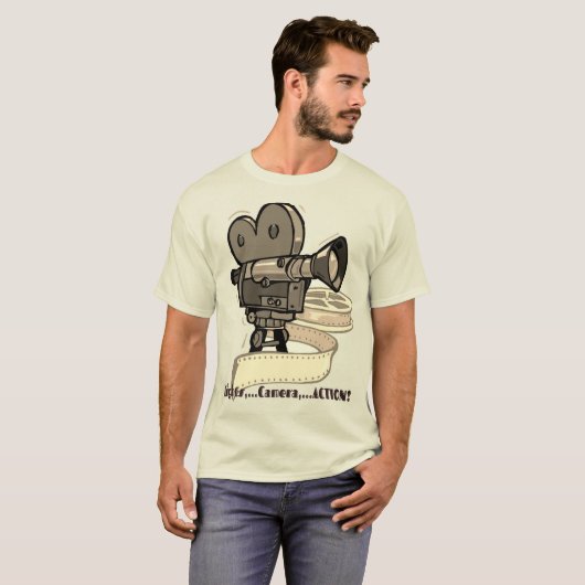 Lichten, camera,... ACTIE! T-shirt (Voorkant volledig)