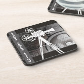 Lichten, camera, actiefigomthema Plastic Onderzett Drankjes Onderzetter (Linkerzijde)