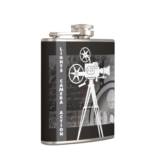 Lichten, camera, Action Flask, Movie Theme Heupfles (Rechts)