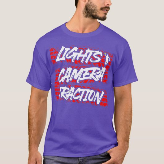 Lichten camera tractie straat drag racing t t-shirt (Voorkant)