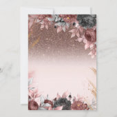 Lichten, Chique bloemen Glitter 70e verjaardag Kaart (Achterkant)