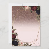 Lichten, donkere bloemen Glitter Sweet 16 Kaart (Achterkant)