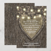 Lichten Eiken Boom Bark repetitie diner uitnodigin Kaart (Voorkant / Achterkant)