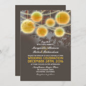 Lichten en lantaarns elegante bruiloft uitnodiging (Voorkant / Achterkant)