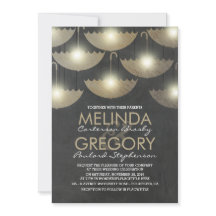 Lichten en paraplu's Chalkboard bruiloft