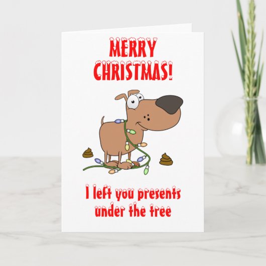 Lichten en poep feestdagen kaart (Voorkant)