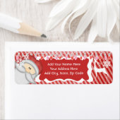 Lichten en Santa Vakantie Adresetiketten Etiket (Insitu)