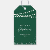 Lichten en Sneeuwgroene, prettige kerstbusiness-Lo Cadeaulabel (Voorkant)