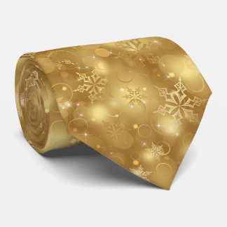 Lichten en sneeuwvlokken, gouden kerstStropdassen, Stropdas