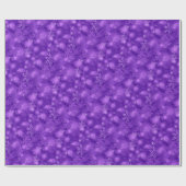 Lichten en sneeuwvlokken, Paars - Kerstmis Cadeaupapier (Vlak)