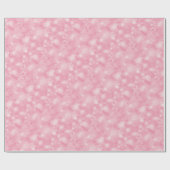 Lichten en sneeuwvlokken, roze - Kerstmis Cadeaupapier (Vlak)