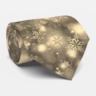 Lichten en sneeuwvlokken, Sepia - kerstStropdassen Stropdas