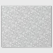Lichten en sneeuwvlokken, zilver - Kerstmis Cadeaupapier (Vlak)