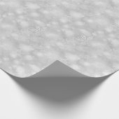 Lichten en sneeuwvlokken, zilver - Kerstmis Cadeaupapier (Hoek)