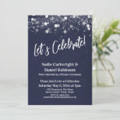 Lichten Getextileerd Laten we feesten Marine recep Kaart (Staand voorkant)