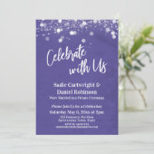 Lichten Getextileerd Vier Ons met Ons Paarse Ontva Kaart (Staand voorkant)