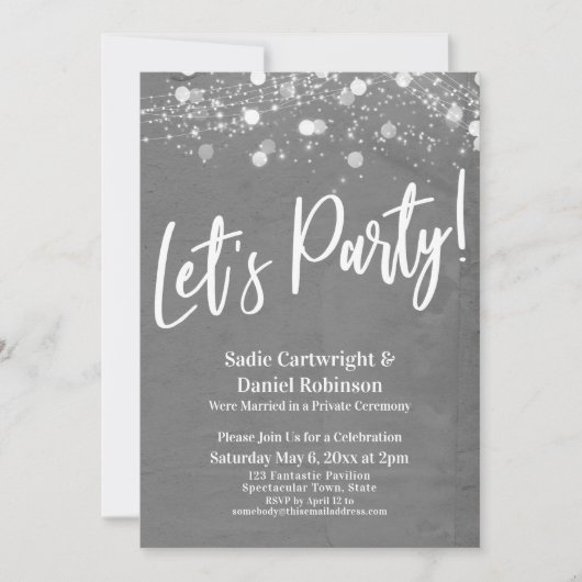 Lichten Getextureerd Laten we feesten Alleen in de Kaart (Voorkant)