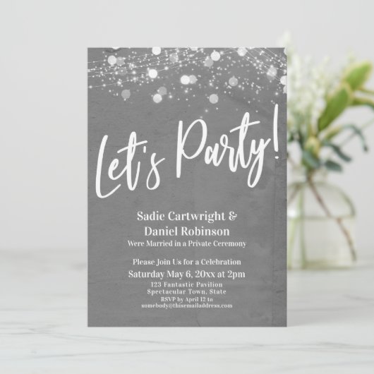 Lichten Getextureerd Laten we feesten Alleen in de Kaart (Staand voorkant)