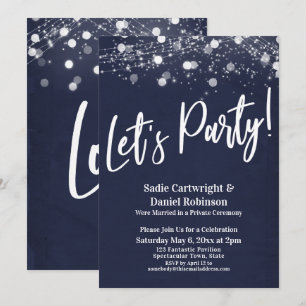 Lichten Getextureerd Laten we feesten Marine Ontva Kaart