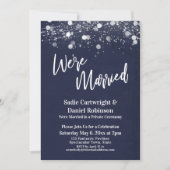 Lichten Getextureerd We zijn getrouwd Marine Ontva Kaart (Voorkant)
