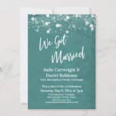 Lichten Getextureerd We Zijn Getrouwd Theelichtje  Kaart (Voorkant)