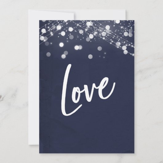 Lichten Getextureerde Liefde is Geduldig Marine On Kaart (Achterkant)