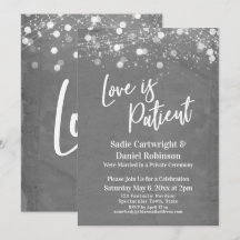 Lichten Getextuurde Liefde is Geduldig Grijze Ontv