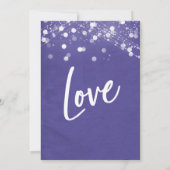 Lichten Getextuurde Trouwreceptie-Alleen Paars Kaart (Achterkant)