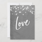 Lichten Getextuure Liefde is Geduldig Grijs Ontvan Kaart (Achterkant)