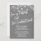 Lichten Getextuure Liefde is Geduldig Grijze Ontva Kaart (Voorkant)