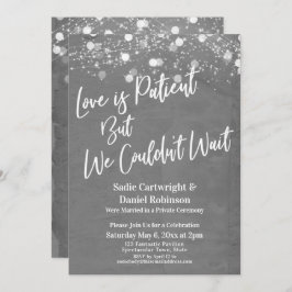 Lichten Getextuureerde Liefde is Geduldig Grijze O Kaart