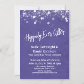Lichten Grunge Happily Ever After Ontvangst Paars Kaart (Voorkant)