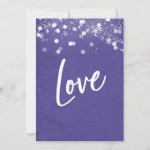 Lichten Grunge Happily Ever After Ontvangst Paars Kaart (Achterkant)