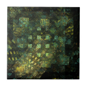 Lichten in de Abstracte kunststapel van de stad Tegeltje