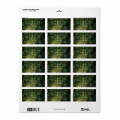 Lichten in de Abstracte kunstwerken van de stad Etiket (Full Sheet)