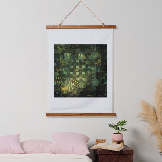 Lichten in de Abstracte kunstwerken van de stad Hangend Wandkleed (Slaapkamer)